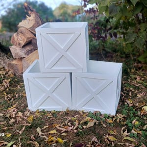 Set of 3 Cake Smash Boxes, Wood Boxes, Cube Box, Photography Box, Wood Cube Box