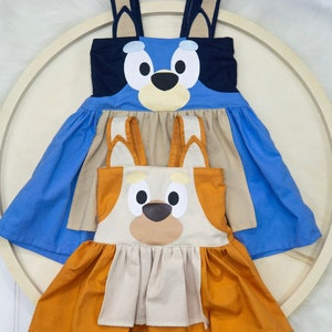 Girls Toddler Blue Character Heeler Dog Dress