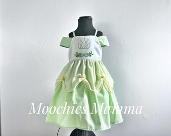 Princess Dress for Girls, Toddler Princess Dress, Green Princess Theme Costume,  Birthday Dress, Girls Party Dress