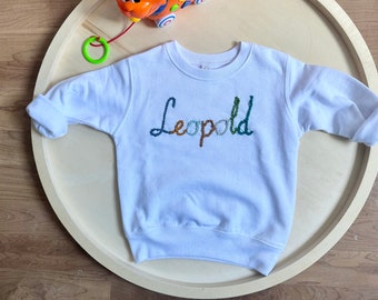 Gender Neutral Kids Personalised Name Sweatshirt