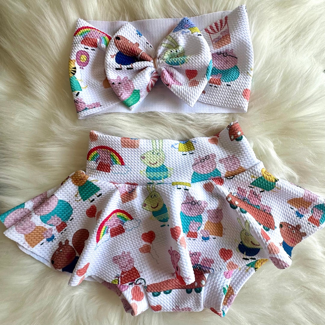 Itsy Bitsy Girls Pink Striped Pumpkin Bloomers Set