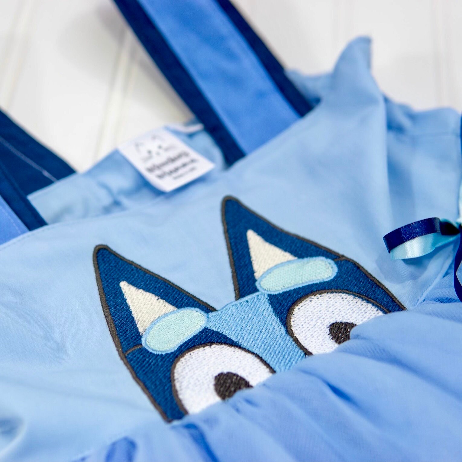 Blue Dog Tulle Overlay Dress