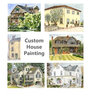 Custom House Painting original artwork house portrait custom artwork personalise commission gift image 1