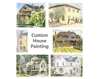 Custom House Painting | original artwork | house portrait | custom artwork | personalise | commission | gift