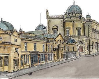 Pulteney Bridge Shops | Bath | Digital | Download | Illustration | Architecture