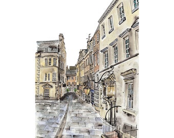 North Parade Passage, Bath | architecture | digital file | illustration | print