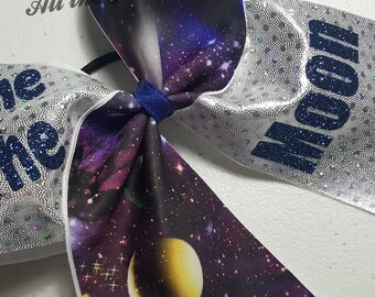 Fly Me to the Moon Galaxy Cheer Bow