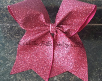 Blush pink glitter Cheer bow