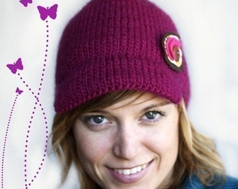 PATTERN Knittles Brim Hat - Easy Knitting Instructions PDF