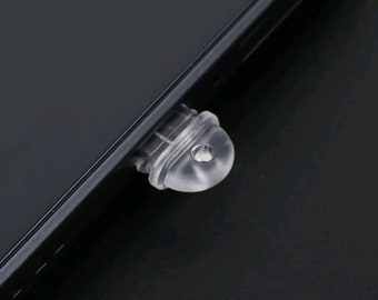 5x Clear Phone Dust Plug With Key Ring Hole