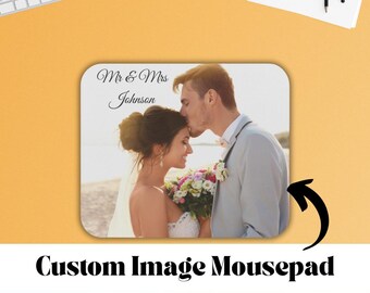 Personalized Wedding Gift For Newlyweds Bridal Gift For Couple Custom Gift For Wife Desk Accessories Mousepad For Home New Job Gift For Her
