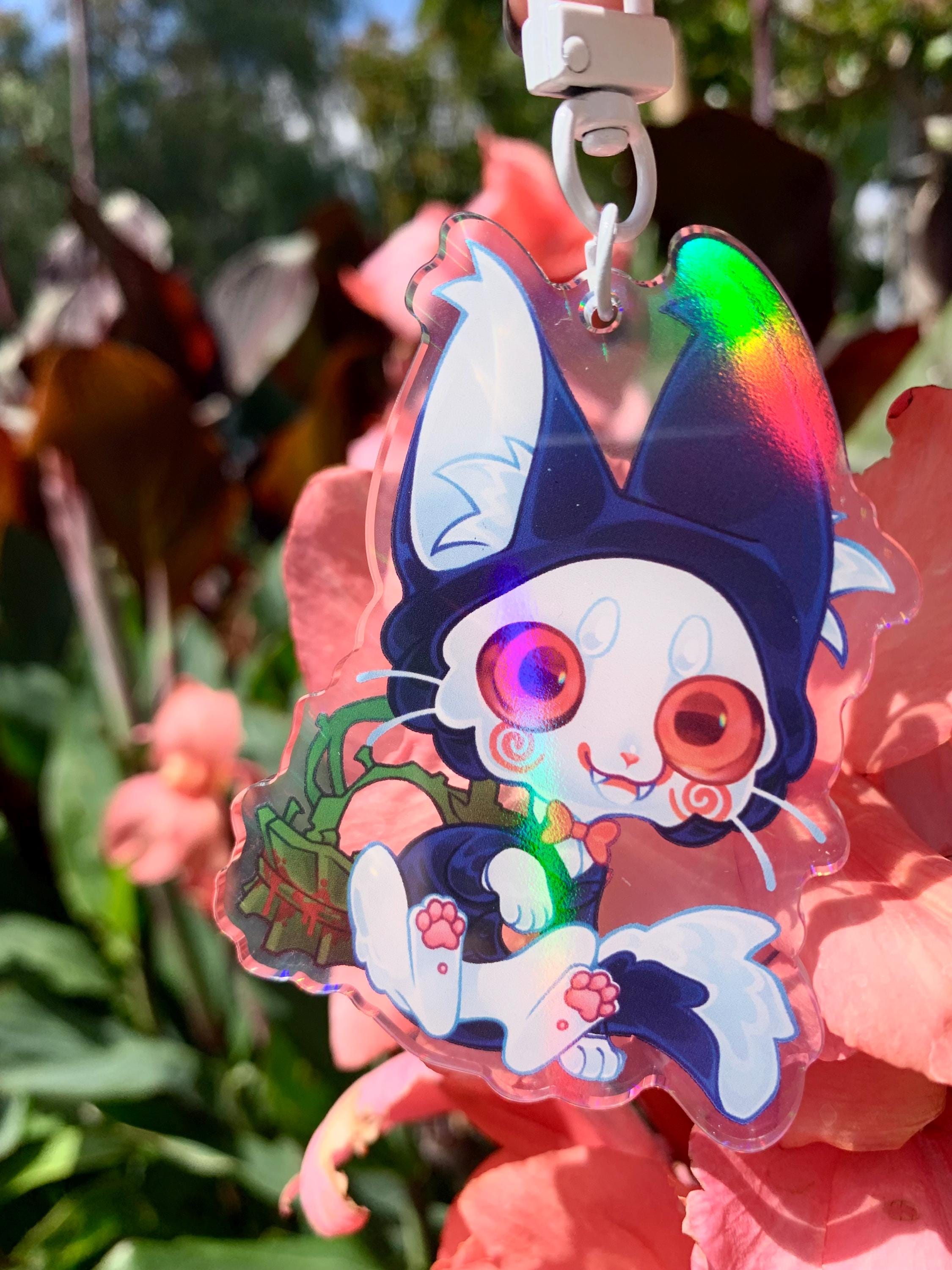 SLASHER CATS | Horror | Holographic Keychains - Etsy