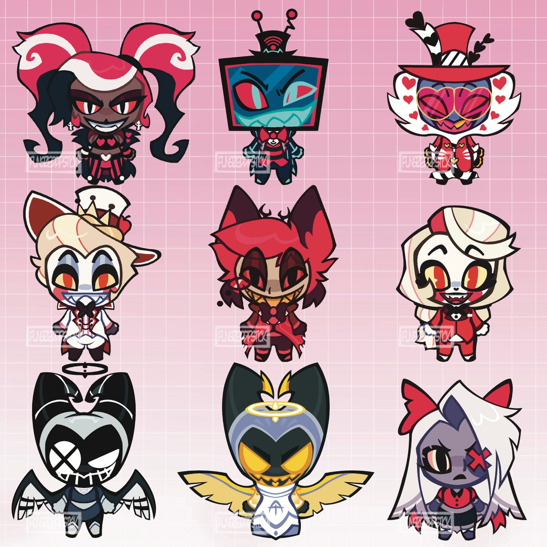 HAZBIN HOTEL チビネオンアラスター&チビアラスター　ピンバッジ il_1080xN.5895769502_94gq.jpg