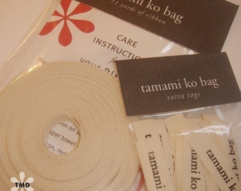 Half inch Silkscreen Ribbon and Tags for your Products