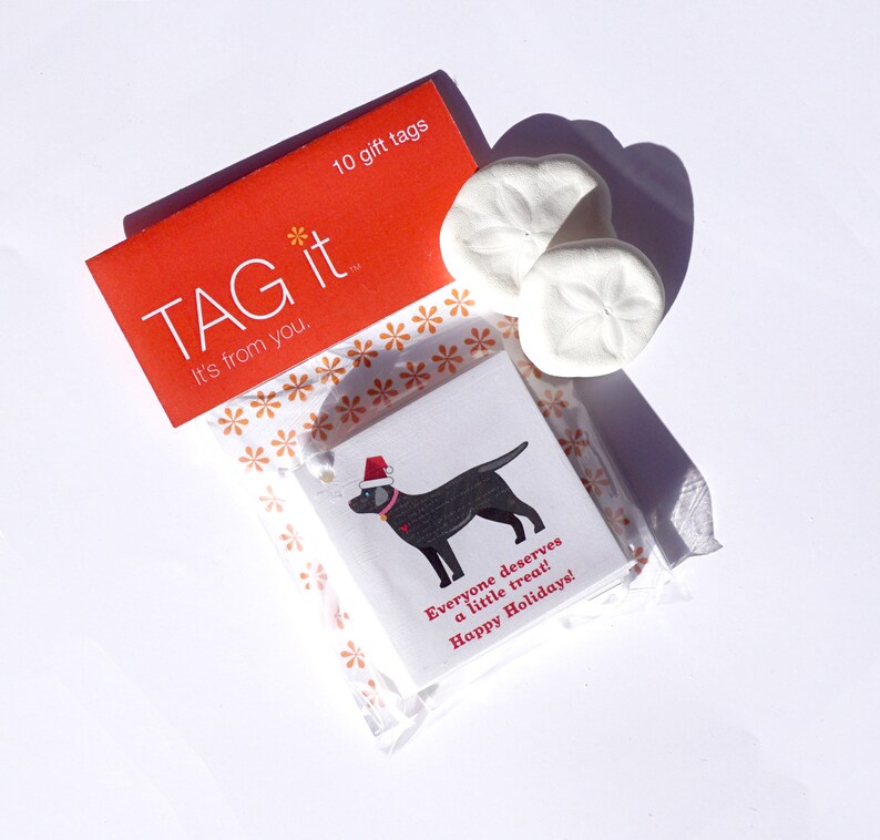 Black Labrador with Santa Hat Gift Tags image 1