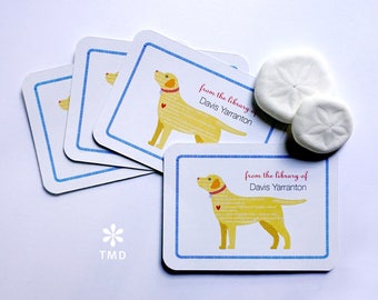 Yellow Lab Bookplates by Taylor Made designs