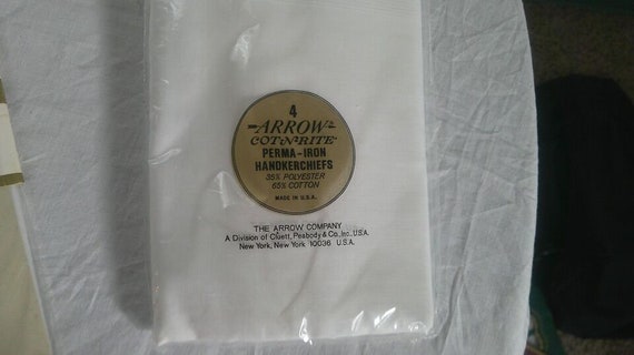 Lot of 11 vintage white Handkerchiefs men's  4 Ar… - image 2