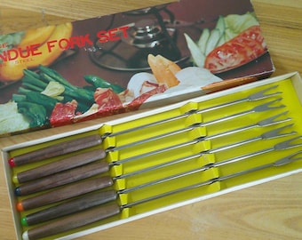 Set of 6 Fondue forks vintage new
