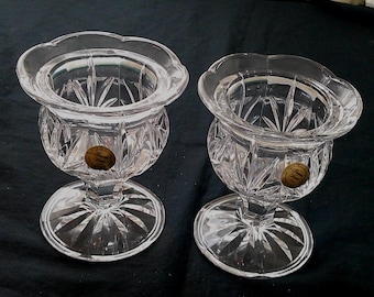 Princess House Royal Highlights 24% Lead crystal candleholders taper or pillar Rare