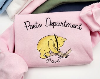 Poets Department Pooh sweatshirt Embroidered, TTPD Crewneck Embroidered, All is Fair Sweatshirt, Love and Poetry Sweatshirt, Winnie The Pooh