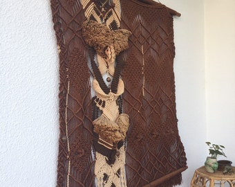 Giant Vintage Macrame Wall Hanging Macramé FREE SHIPPING