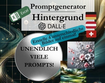 Prompt Generator for DALL-E - Easily create creative background images using Excel, perfect for designers, German