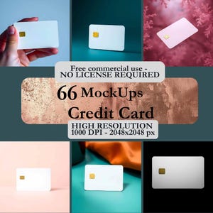 Creditcards Mockup, debitcard skin voor online betalingen, aanbiedingsfoto voor verkopers, direct te downloaden, gratis te gebruiken