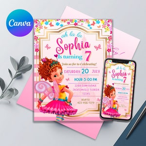 Fancy Nancy Clany Birthday Invitation Fancy Birthday Party Invite ...