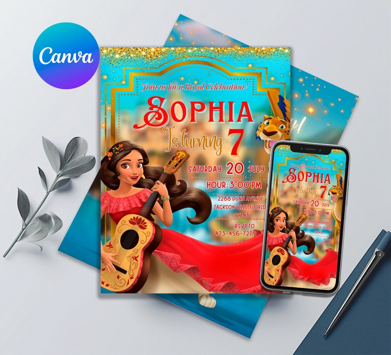 Elena of Avalor Birthday Invitation Princess Elena Birthday Party ...