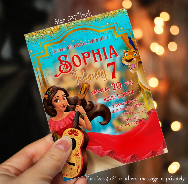 Elena of Avalor Birthday Invitation Princess Elena Birthday Party ...