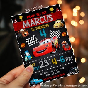 Cars Birthday Invitation | Editable & Printable | Awesome Lightning McQueen Template | Kids Invites | Edit in Canva | Buy Now! image 4