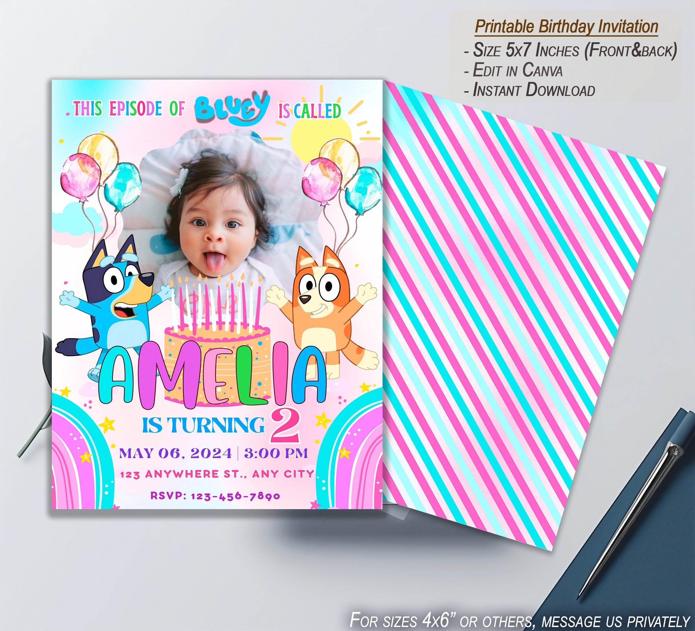 Bluey Printable + Mobile Invite