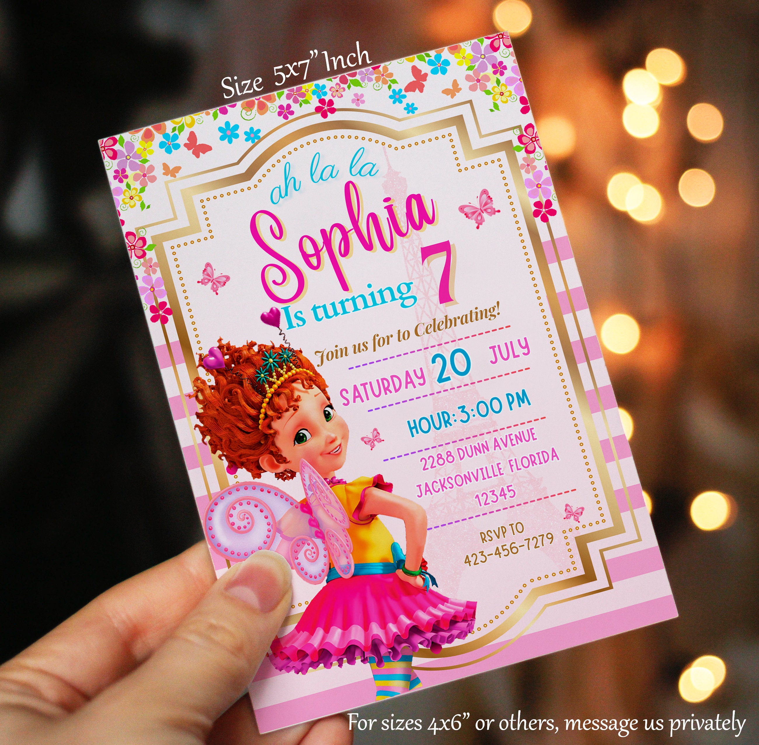 Fancy Nancy Clany Birthday Invitation Fancy Birthday Party Invite ...