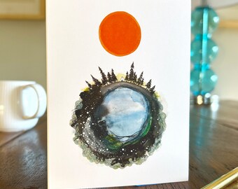 on the sunny side - note card