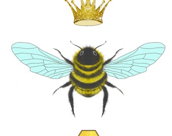 queen bee - mini print