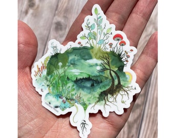 the world awaits - sticker