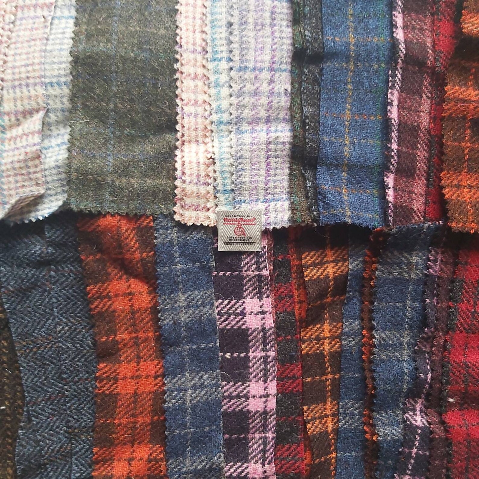 Harris Tweed Cloth Fabric Offcut Remnant Bundle 250g Mixed | Etsy