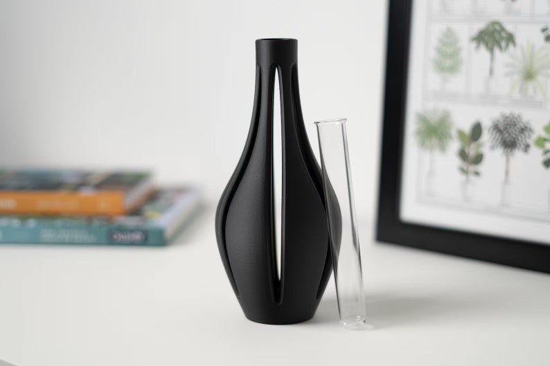 Moderne Vase mit Glasrohr für Pflanzen oder Diffusorstäbchen Bild 8
