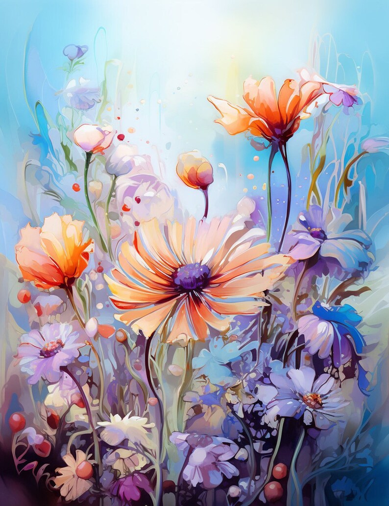 10 Beautiful Flower Coloring Pages flower 2 - Etsy