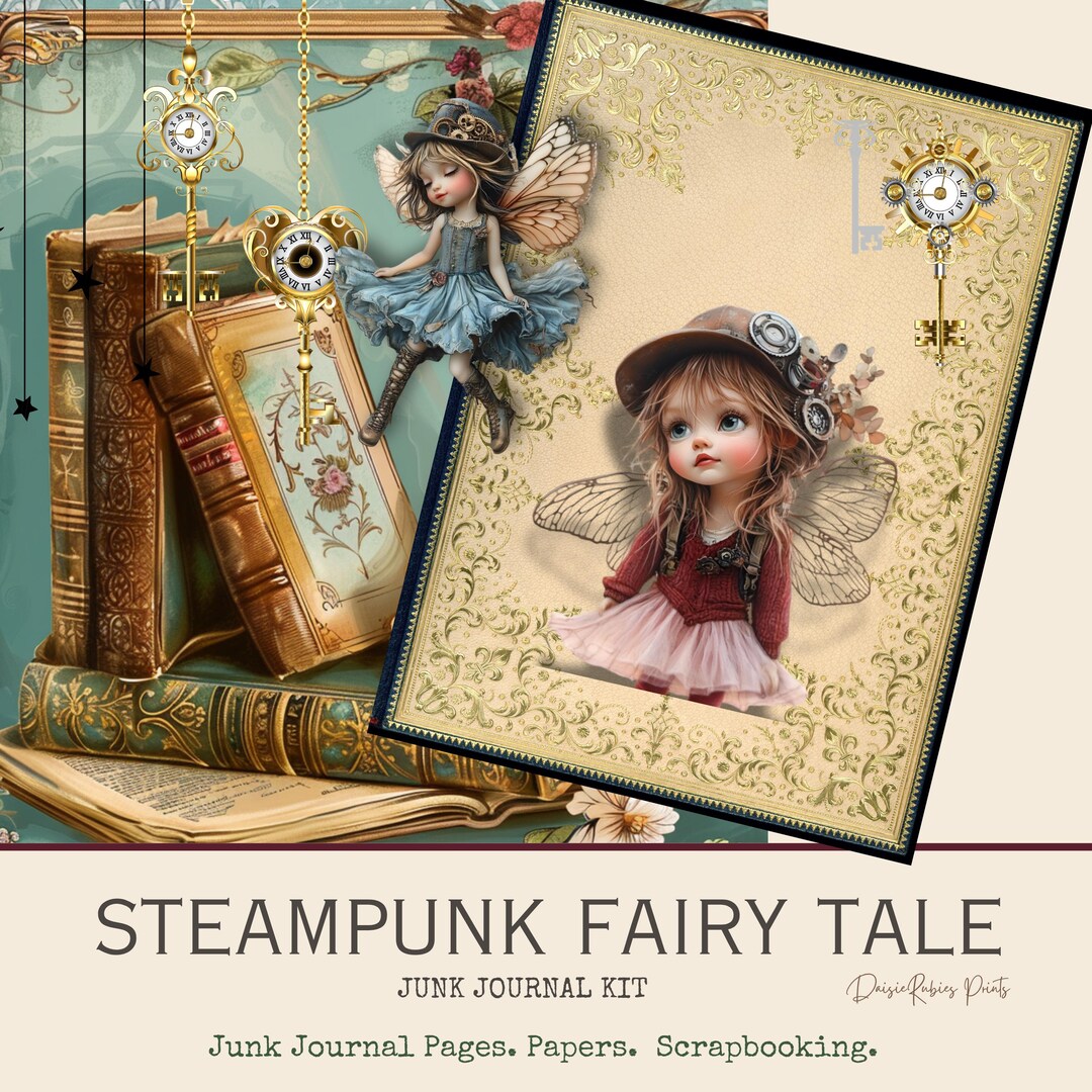 Steampunk Fairy Clipart Set | Vintage Gears & Victorian Fairy Dolls for ...
