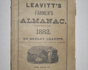 1882 Leavitt's Farmer's Almanac Booklet