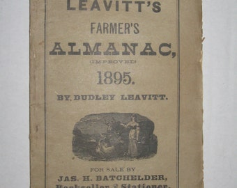 1895 Leavitt's Farmer's Almanac Booklet