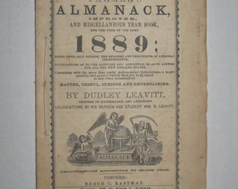 1889 Leavitt's Farmer's Almanac Booklet