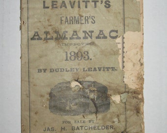 1893 Leavitt's Farmer's Almanac Booklet