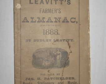 1888 Leavitt's Farmer's Almanac Booklet