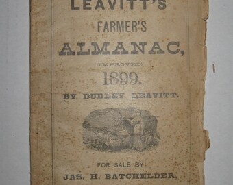 1899 Leavitt's Farmer's Almanac Booklet