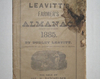 1885 Leavitt's Farmer's Almanac Booklet