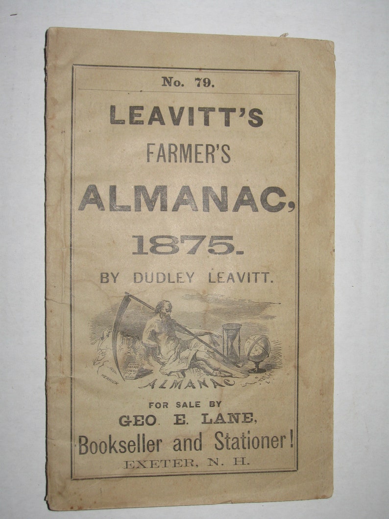 1875 Leavitt's Farmer's Almanac Booklet - Etsy