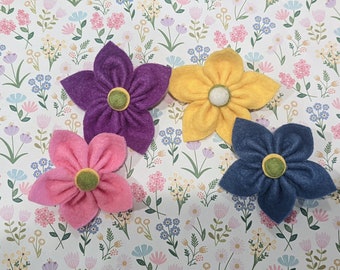 Flower Brooches, Wool Felt Flower Brooches