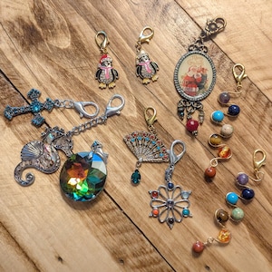 Zipper Pulls, Bag Charms, Purse Charm, Badge Reel Charm, Backpack Accessories, Journal Bling
